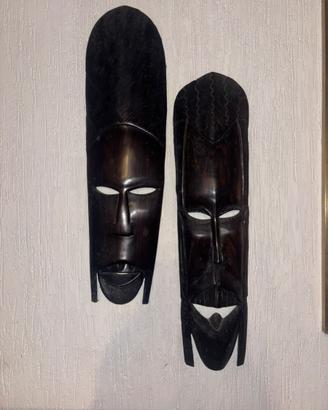Hand-carved African tribal mask