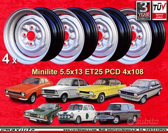 4 pz. cerchi Ford 5.5x13 Escort Capri Cortina Taun