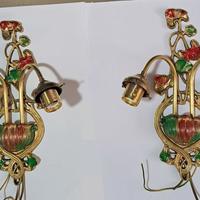 Coppia di Applique Liberty in Ottone – Restaurate 