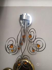 Applique da parete moderna con sfere di cristallo