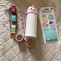 Set scuola astuccio unicorno