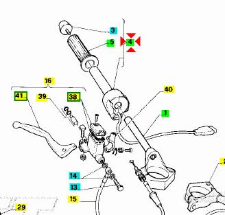-Comando gas Aprilia AF1 Sintesi 125 AP8118211