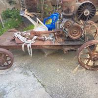 Motore stazionario d'epoca VM Cento 25CV con carre