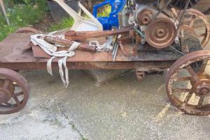 Motore stazionario d'epoca VM Cento 25CV con carre