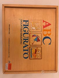 Gioco Educativo cubi di lettere in legno