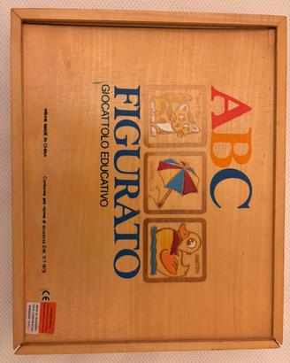 Gioco Educativo cubi di lettere in legno