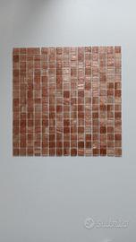 MOSAICO IN VETRO 2X2 FOGLIO 30X30 BRONZE RAMATO