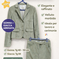 Completo Donna in Velluto Verde Salvia