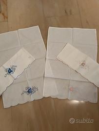 Set 4 asciugamani vintage con ricamo