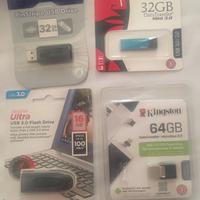 4 chiavete USB da 64, 32 e 16 Gb