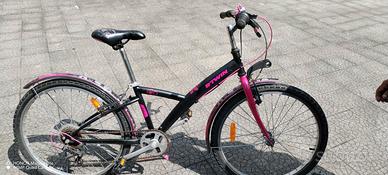 bici da bambina (rosa e nera)24"