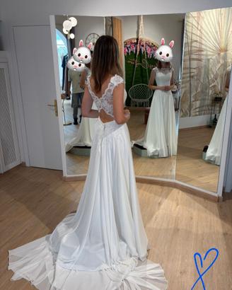 Abito da sposa pizzo e chiffon