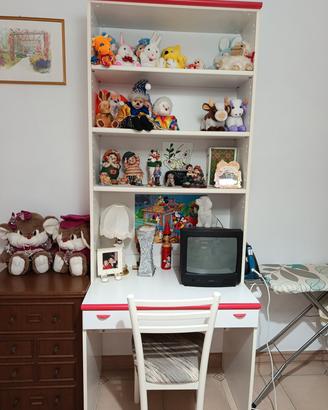 cameretta bambini 3 letti scrivania armadio