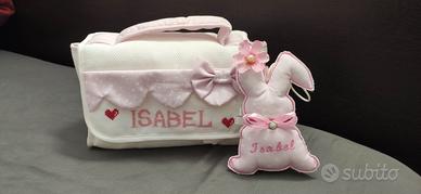 Filet - Beauty Case da viaggio con ricamo Isabel