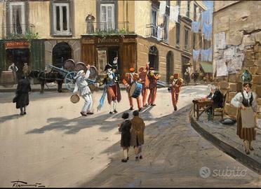 Francesco Tammaro olio su tavola 32,5x44