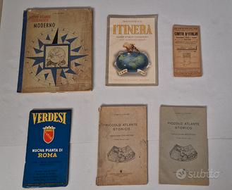 Lotto 6 Atlanti Storici e Mappe Vintage