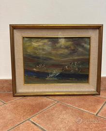 Olio su tela paesaggio