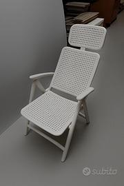 Poltrona da giardino con poggiatesta - Acquamarina