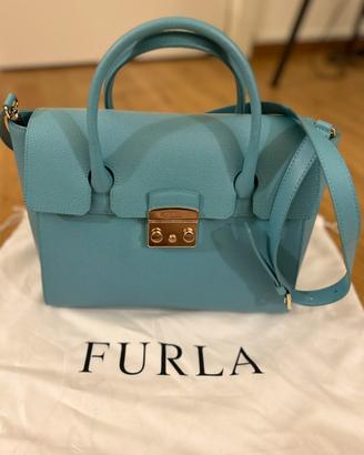 Furla Metropolis azzurra nuova con tracolla
