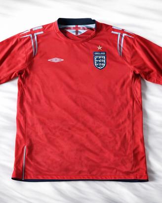Maglia Umbro Inghilterra Away Rossa Vintage 