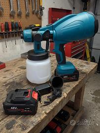 Pistola verniciatura con doppia batteria