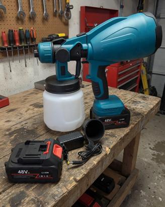 Pistola verniciatura con doppia batteria