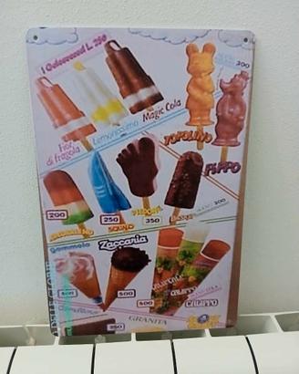 Gelato Retro, Arte da Parete in Ferro