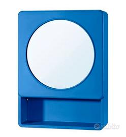 Specchio da Parete IKEA PS Blu Vano Portaoggetti