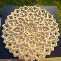 Mandala decorarivo tagliato al laser a 6 strati