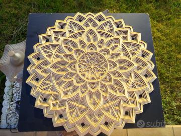 Mandala decorarivo tagliato al laser a 6 strati