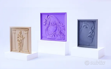 foto in rilievo create con stampante 3d
