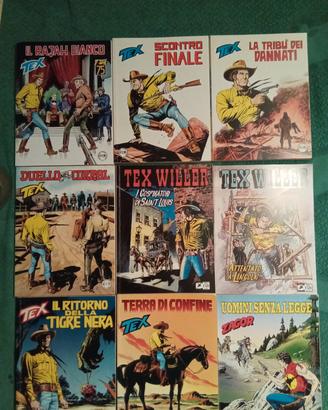 9 ALBUM FUMETTI TEX WILLER PERFETTI DA EDICOLA