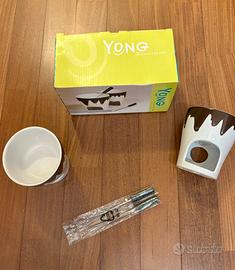Set 2 tazze fonduta Yong ceramica