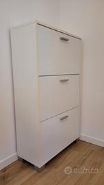 Scarpiera Bianca 118×70×29 a 3 ante