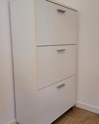 Scarpiera Bianca 118×70×29 a 3 ante