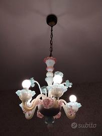 Lampadario in vetro di Murano