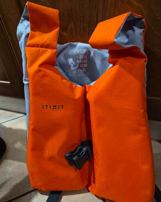 giubbetto salvagente 40/60 kg bambino mai usato 