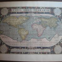 Stampe geografiche incorniciate anni '60