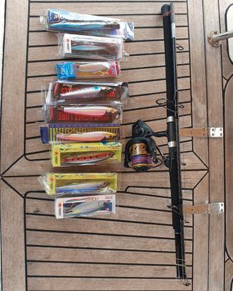 Canna da spinning al tonno. Kit completo