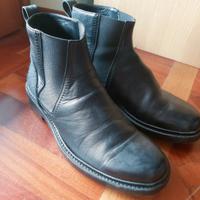 Stivaletti Dior neri in pelle e tessuto