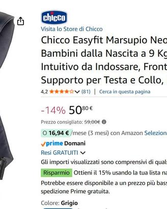 Chicco Easyfit Marsupio Neonati