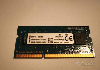 Kingston Ram 4GB per notebook laptop KVR16LS11/4