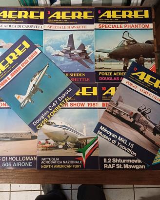 Rivista aeronautica AEREI anno 1981 otto  numeri
