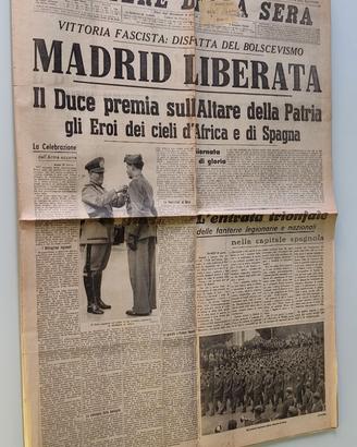 Giornale antico - Corriere della Sera 29/03/1939