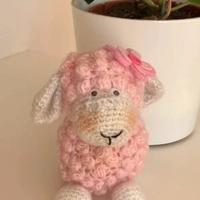 Pecorella lavorazione uncinetto a mano