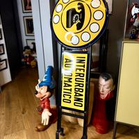 Insegna Telefonica Smaltata e bombata - Vintage