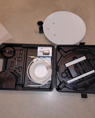 parabola portatile campeggio con decoder