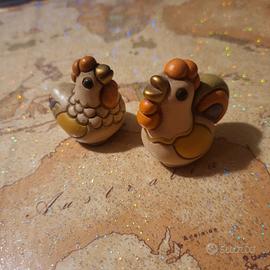 thun set gallina+gallo colorati presepe