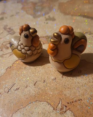 thun set gallina+gallo colorati presepe