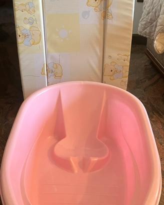 Vaschetta per bagnetto + materassino fasciatoio